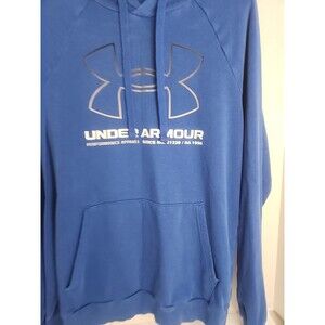Under Armour Men's Loose Pullover Hoodie Sweatshirt Blue Size Small Long Sleeve